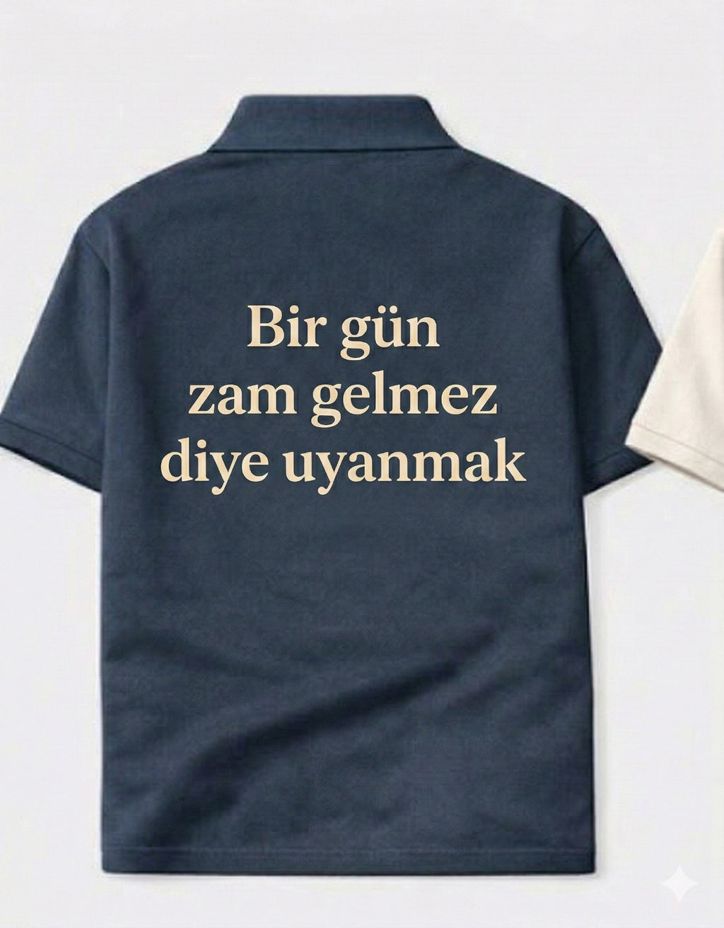 Lacivert Motto  P olo Tişört